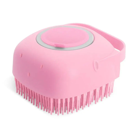 PetGlow Massaging Shampoo Bath Brush Pink